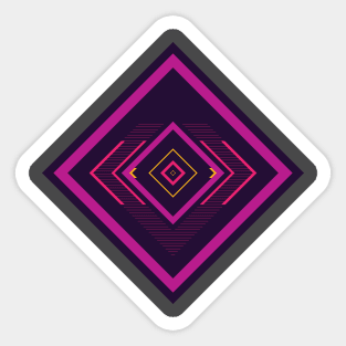 Abstact geometric cubes Sticker